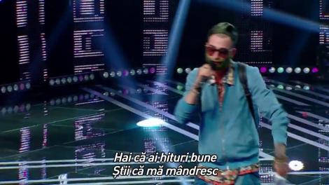 Improvizație și rime pe loc. Vezi aici cum cântă Andrei Codău pe scena X Factor!