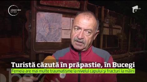 Turistă căzută în prăpastie, în Bucegi