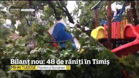 Premierul Mihai Tudose, despre starea răniţilor din zona afectată de furtuni