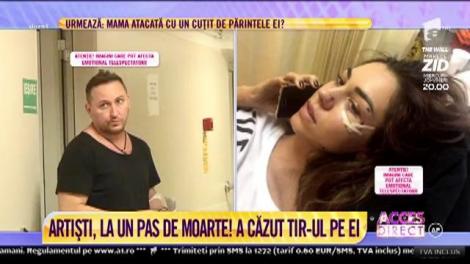 Clipe de groază pentru membrii trupei DJ Project, după ce un tir s-a răsturnat peste ei. Au văzut moartea cu ochii: "Am crezut că sunt desfigurată! Aveam sânge pe faţă şi scuipăm sânge!"