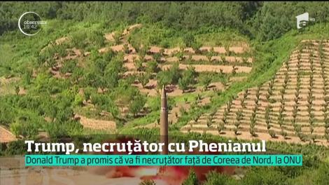 Donald Trump promite toleranţă zero faţă de Coreea de Nord
