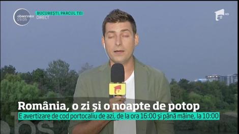 Cod portocaliu de furtună în Bucureşti!