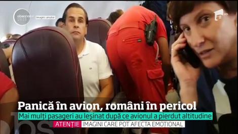 Clipe de groază pentru zeci de români într-un avion care îi ducea în Sicilia. Aeronava ar fi intrat în picaj după ce a lovit o pasăre. Mai mulţi pasageri au leşinat