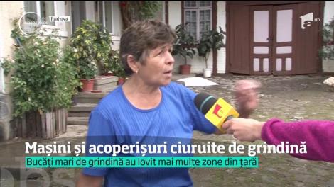 Vine urgia peste România! Maşini şi acoperişuri ciuruite de grindină