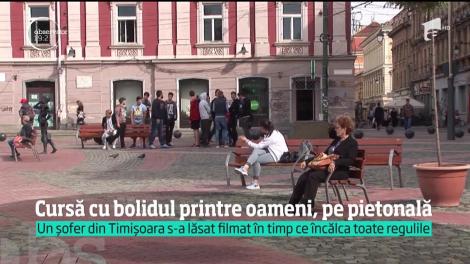 Haos în Timişoara! Un bărbat a intrat cu maşina în mulţime, pe străzile pietonale