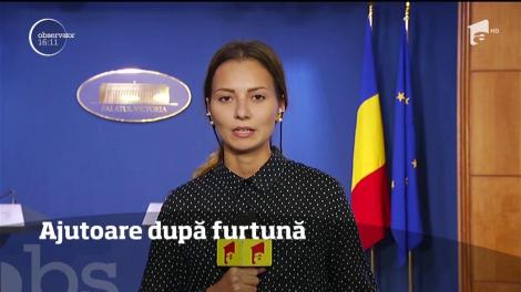Ajutoare pentru județele afectate de furtună şi inundaţii