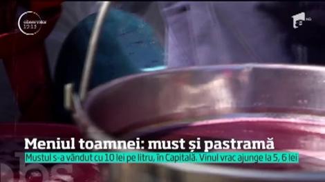 Meniul toamnei la un târg din Capitală: must şi pastramă
