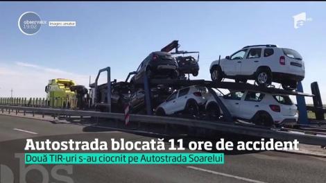 UPADTE! Două TIR-uri s-au ciocnit violent pe A2. Circulaţia pe autostradă a fost paralizată 11 ore