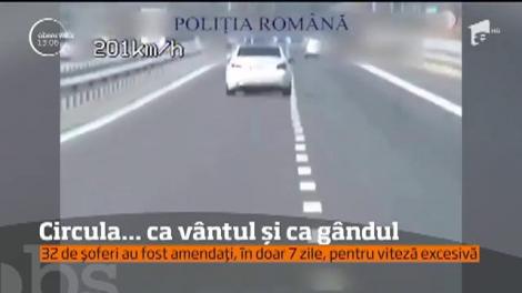 Ca vântul şi ca gândul. Aşa a fost filmat un şofer care circula pe A3