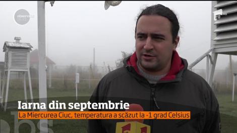 Iarna din septembrie. La Miercurea Ciuc temperatura a scăzut la -1°C