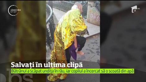 Dublă operaţiune de salvare în centrul Bucureştiului, după ce, aflaţi la pescuit, un copil şi bunicul lui au căzut în Dâmboviţa