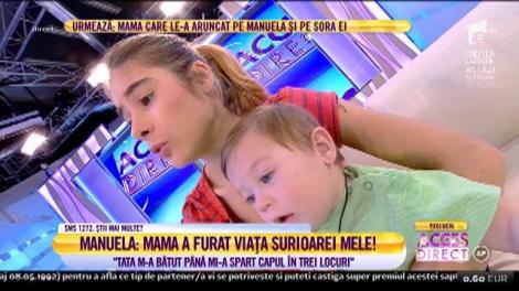 Manuela, amintiri terifiante din copilărie: ”Tata m-a bătut până mi-a spart capul în trei locuri!”