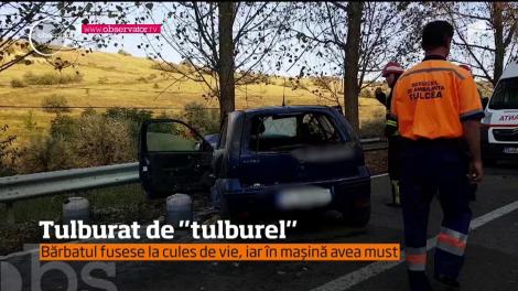 A intrat cu mașina într-un copac, după ce a degustat must în fermentație