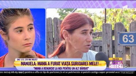 Mama Aurelia se apără: ”Eram gravidă, m-a legat de piciorul patului cu aţă de balot şi m-a luat la bătaie!”