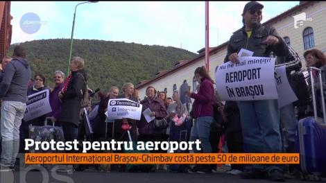 Protest pentru construirea unui aeroport în Brașov