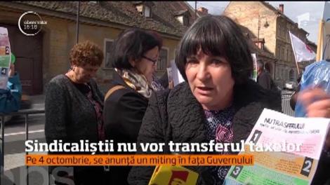 Sindicaliştii nu sunt de acord cu transferarea taxelor de la angajator la angajat