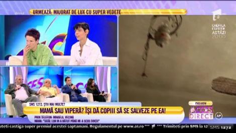 Vecina mamei care se dă victimă: ”Vrea să dea copiii ca să fie liberă, nu din cauza bătăilor. Are pe altcineva!”