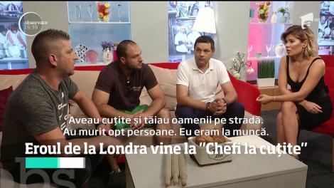 Florin Morariu, eroul din atentatul de la Londra, în platoul emisiunii "Chefi la cuţite"