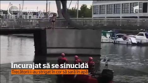 VIDEO. Reacție ȘOCANTĂ a englezilor în momentul în care un ROMÂN a vrut să se sinucidă: „SARI, ARUNCĂ-TE!”