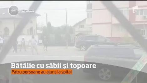 Bătălie cu bâte, săbii şi topoare lângă Piteşti