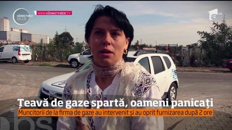 Pericol de explozie la ieşire din municipiul Buzău. O țeavă a fost spartă de un muncitor care făcea săpături