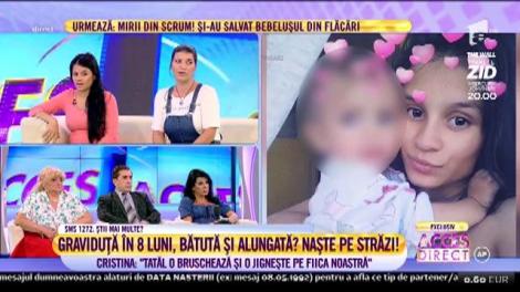 Mama copilei gravide în opt luni: ”Fata mea este foarte traumatizată. Se purta foarte urât cu ea şi de faţă cu noi”