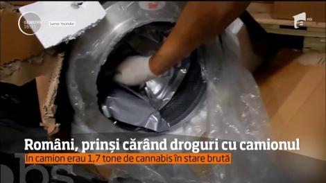 Români prinși în Franța în timp ce transportau cannabis cu camionul!