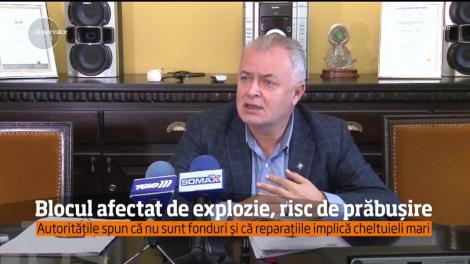Blocul afectat de explozie din Botoşani, risc de prăbușire