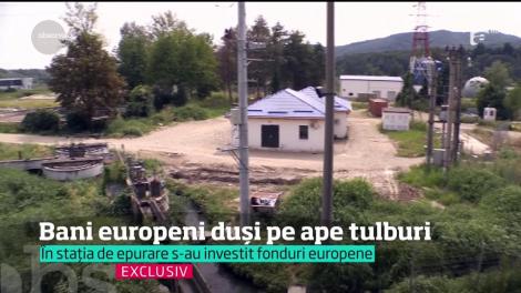 Două bazine ale staţiei de epurare de la Câmpina au fost inundate de pânza freatică din cauza unei greşeli de proiectare