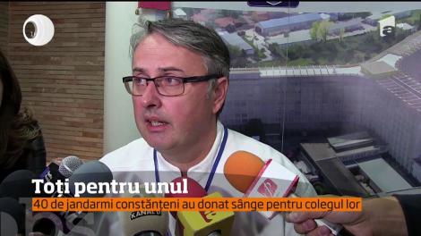 Jandarmii se mobilizează pentru a dona sânge