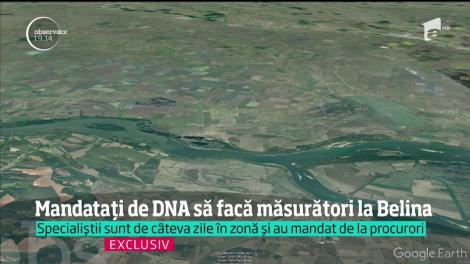 Mandataţi de DNA să facă măsurători la Belina