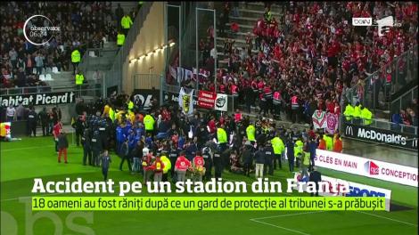 Stadion evacuat în Franţa! 18 suporteri au fost răniţi după ce un gard de protecţie al tribunei s-a prăbuşit în timpul unui meci