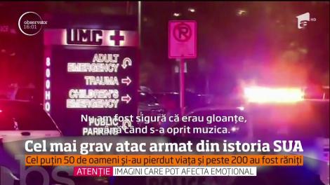 UPDATE! Cel mai grav atac armat din istoria SUA! Cel puţin 50 de oameni au fost ucişi şi peste 400 au fost răniţi