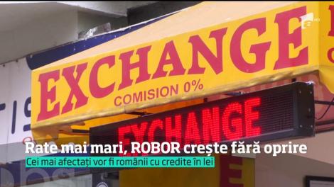 Rate mai mari, ROBOR creşte fără oprire