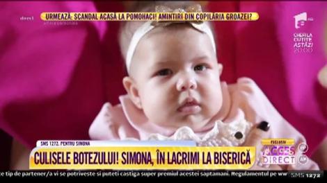 Culisele botezului fiicei Simonei Gherghe! Prezentatoarea, în lacrimi la biserică