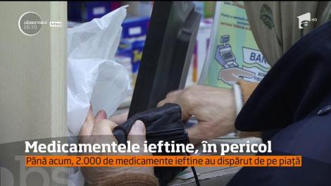 Producătorii de medicamente fac un anunţ alarmant! Sute de medicamente ieftine ar putea dispărea de pe piaţă în următorii ani