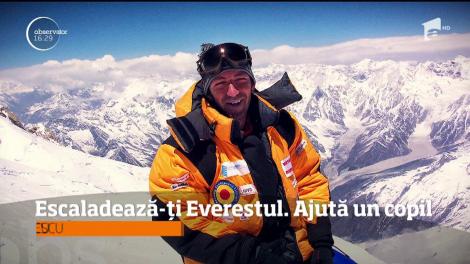 Escaladează-ţi Everestul! Nu e o provocare la curaj, ci gestul prin care poţi salva un copil. Doar cu un SMS.