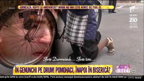 În genunchi, pe strada, pentru fostul preot Cristian Pomohaci! Enoriaşii îl susţin pe fostul slujitor al Domnului...