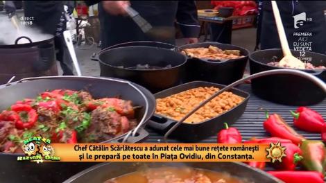 Chef Cătălin Scărlătescu, vedeta de la Festivalul Gustului din Constanța. Îți gătește sub nas cele mai gustoase preparate românești. Te lingi pe degete!
