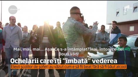 Experiment inedit al polițiștilor rutieri din Buzău! Ochelarii care îţi "îmbată" privirea