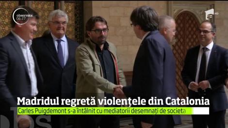 Madridul regretă violențele din Catalonia