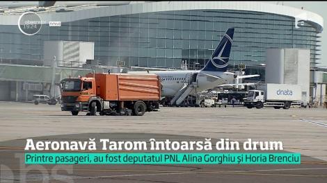 O aeronavă Tarom întoarsă din drum, din cauza unei defecţiuni