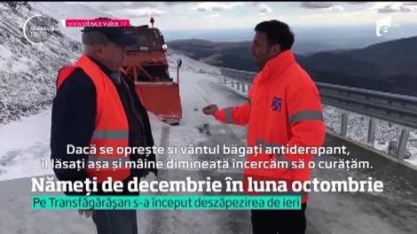 Nămeți de decembrie în luna octombrie! În zonele montane, pe alocuri, zăpada ajunge și la un metru înălțime
