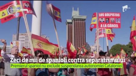 Zeci de mii de spanioli contra separatismului
