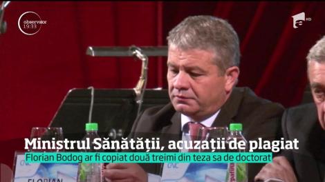 Ministrul Sănătăţii, Florian Bodog, acuzat de plagiat