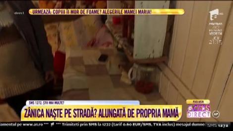 Zânica, în pericol de moarte! Însărcinată în șase luni, femeia s-a refugiat într-o baracă ce stă doar pe câțiva butuci de lemn