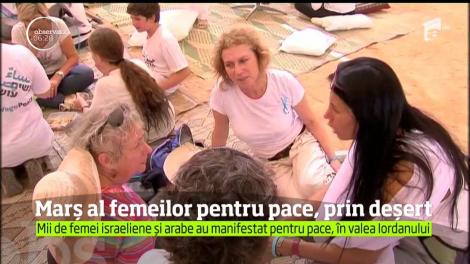 Peste 5000 de femei israeliene şi palestiniene au luat parte la un marş pentru pace, prin deşertul din apropierea Mării Moarte