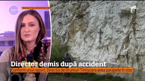 Directorul Direcţiei regionale Drumuri şi Poduri Timişoara, Horaţiu Simion a fost demis, după ce o maşină cu cinci persoane a căzut în Dunăre