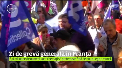 Se anunţă o zi dificilă în Franţa. 5,4 milioane de angajaţi din sectorul public sunt chemaţi să protesteze în stradă