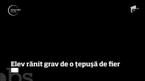 Elev, de la o şcoală din Argeş, grav de o țepusă de fier